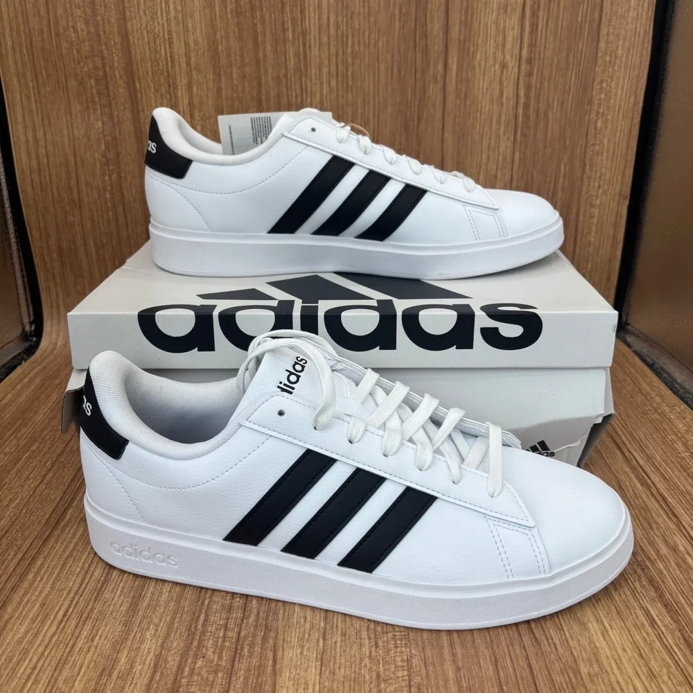 Adidas Grand Court 2.0 Shoes Mens 11 White Black GW9195 Sneakers